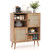 Rattan Buffet Cabinet with 2 Doors and 2 Cubbies-Natural - Color: Natural D681-JV10827BN