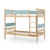 Twin Over Twin Bunk Bed with Ladder and Full-length Guardrails-Natural - Color: Natural - Size: Twi D681-HU10988NA+