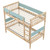 Twin Over Twin Bunk Bed with Ladder and Full-length Guardrails-Natural - Color: Natural - Size: Twi D681-HU10988NA+