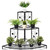 3 Tier Floral Corner Metal Plant Pot Rack - Color: Black D681-GT3201
