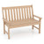 52 Inch All-Weather HDPE Outdoor Bench with Backrest and Armrests-Teak - Color: Teak D681-NP10895CF