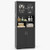 Tall Bathroom Cabinet Large Floor Storage Cabinet with Acrylic Doors and 3 Cubes-Black - Color: Bla D681-BA8177BK