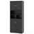 Tall Bathroom Cabinet Large Floor Storage Cabinet with Acrylic Doors and 3 Cubes-Black - Color: Bla D681-BA8177BK