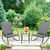 3 Pieces Patio Rattan Rocking Furniture Set-Gray - Color: Gray D681-NP10512GR