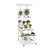 4-Tier Hanging Plant Stand with Hanging Bar - Color: White D681-GT4054