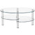 Tempered Glass Oval Side Coffee Table-Transparent - Color: Transparent D681-HW66281TR