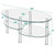 Tempered Glass Oval Side Coffee Table-Transparent - Color: Transparent D681-HW66281TR