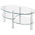 Tempered Glass Oval Side Coffee Table-Transparent - Color: Transparent D681-HW66281TR
