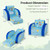 3 in 1 Convertible Flip Open Kids Sofa for Nap Play Sleep - Color: Blue D681-HY10210BL