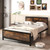Metal Bed Frame with Headboard and Footboard-Full Size - Color: Rustic Brown - Size: Full Size D681-HU10761-F