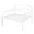 Extendable Metal Daybed to Twin Size Bed with Guardrails and Armrests-White - Color: White D681-HU10849-WH