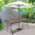 6 Feet Folding Portable Rattan Table with Carrying Handle - Color: Brown D681-OP70550