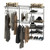Adjustable Closet Organizer Kit with Shelves and Hanging Rods for 4 to 6 Feet-Gray - Color: Gray D681-HW66515GR