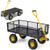 Utility Garden Wagon with 4 Removable Side Panels and 900/1200 LBS Load Capacity-43 X21 X 36 Inch - D681-GT4282BK