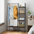 Clothes Rack Freestanding Storage Tower with Hanging Bar-Black - Color: Black D681-HW66162BK