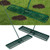 Lawn Leveling Rake 46 x 10 Inch Heavy Duty Lawn Level Tool for Soil-Green - Color: Green D681-GT4395GN
