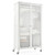 Rolling Storage Armoire Closet with Hanging Rod and Adjustable Shelf-White - Color: White D681-HU10441WH