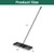 30 x 10 Inch Lawn Leveling Rake with Ergonomic Handle-Black - Color: Black D681-GT4043BK