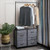 5 Fabric Drawers Dresser with Metal Frame and Wooden Top - Color: Gray D681-HW63122