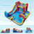 7 in 1 Outdoor Inflatable Bounce House with Water Slides and Splash Pools with 735W Blower B593-NP11086+EP24683