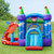 Kids Inflatable Bounce House Dragon Jumping Slide Bouncer Castle with 740W Blower - Color: Multicol D681-OP70347