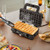 3-in-1 1082W Sandwich Maker with Removable Non-Stick Plates-Black - Color: Black D681-ES10371US-DK