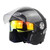 Motorcycle Helmet 3/4 Electrical Helemets Dual Visor Half Face Motorcycle Helmet   Matte black_L K484-PAU_0BB11ZAT