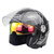Motorcycle Helmet 3/4 Electrical Helemets Dual Visor Half Face Motorcycle Helmet   Black Silver Sky K484-PAU_0BB1WN5P