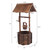 US Wooden Wishing Well with Roof Outdoor Rustic Retro Flowerpot K484-PHO_0VLRH3S3_US