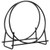 30-Inch Tubular Steel Log Hoop Firewood Storage Rack - Color: Black - Size: 30 inches D681-OP70547