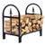 2 Feet Outdoor Heavy Duty Steel Firewood Storage Holder - Color: Black D681-GT3190