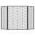 52 x 31 Inch Fireplace Screen with Chevron Herringbone Pattern - Color: Black & Gray D681-JV11173DK-A