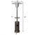 Outdoor Heater Propane Standing LP Gas Steel with Table & Wheels-Brown - Color: Brown D681-HW61848CP