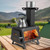 Patented Portable Wood Camping Burning Stove Heater with 2 Cooking Positions B593-NP11456