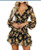 Color: Gold, Size: 2XL - Autumn new fashion flower print long sleeve dress Q119-CJNSSYLY01584-Gold-2XL