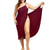 Europe and the United States new EBAY explosion models striped sling beach wrap skirt beach skirt h Q119-CJNSSYLY01817-A Wine red-S