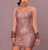 Sequined mesh stitching short one-piece dress Q119-CJNSSYLY00771