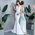 White evening dress female 2021 new banquet elegant elegant fishtail sexy fashion ladies dinner lon Q119-CJNSSYLY01678