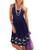 Color: Navy, Size: L - Sleeveless Floral Print Loose Summer Dress Fashion Casual Women Dress Q119-CJNSSYLY02066-Navy-L