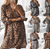 V-neck long-sleeved snake print shirt dress without belt Q119-CJNSSYLY01405