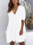 Color: White, Size: XL - V-neck pocket short dress Q119-CJNSSYLY02115-White-XL