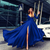 New solid color high slit big swing dress sexy deep V long sleeve dress Q119-CJNSSYLY01631