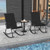 2 Pieces Outdoor Rocking Chairs with Breathable Backrest-Black - Color: Black D681-NP11398DK-2