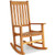 Indoor Outdoor Wooden High Back Rocking Chair-Natural - Color: Natural D681-HZ10110NA