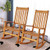 Indoor Outdoor Wooden High Back Rocking Chair-Natural - Color: Natural D681-HZ10110NA