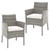 2 Pieces Outdoor PE Rattan Armchairs with Cozy Seat Cushions-White - Color: White D681-HW73142WH