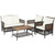 4 Pieces Patio Rattan Furniture Set with 2-Tier Coffee Table-White - Color: White D681-HW70242WH+