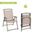 Set of 2 Patio Dining Chairs with Armrests and Rustproof Steel Frame-Beige - Color: Beige D681-NP10504BE-2