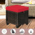 2 Pieces Patio Rattan Ottoman Set with Removable Cushions-Red - Color: Red D681-HW63237RE