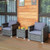 3 Pcs Patio Rattan Furniture Bistro Sofa Set with Cushioned-Gray - Color: Gray D681-HW66530GR+
